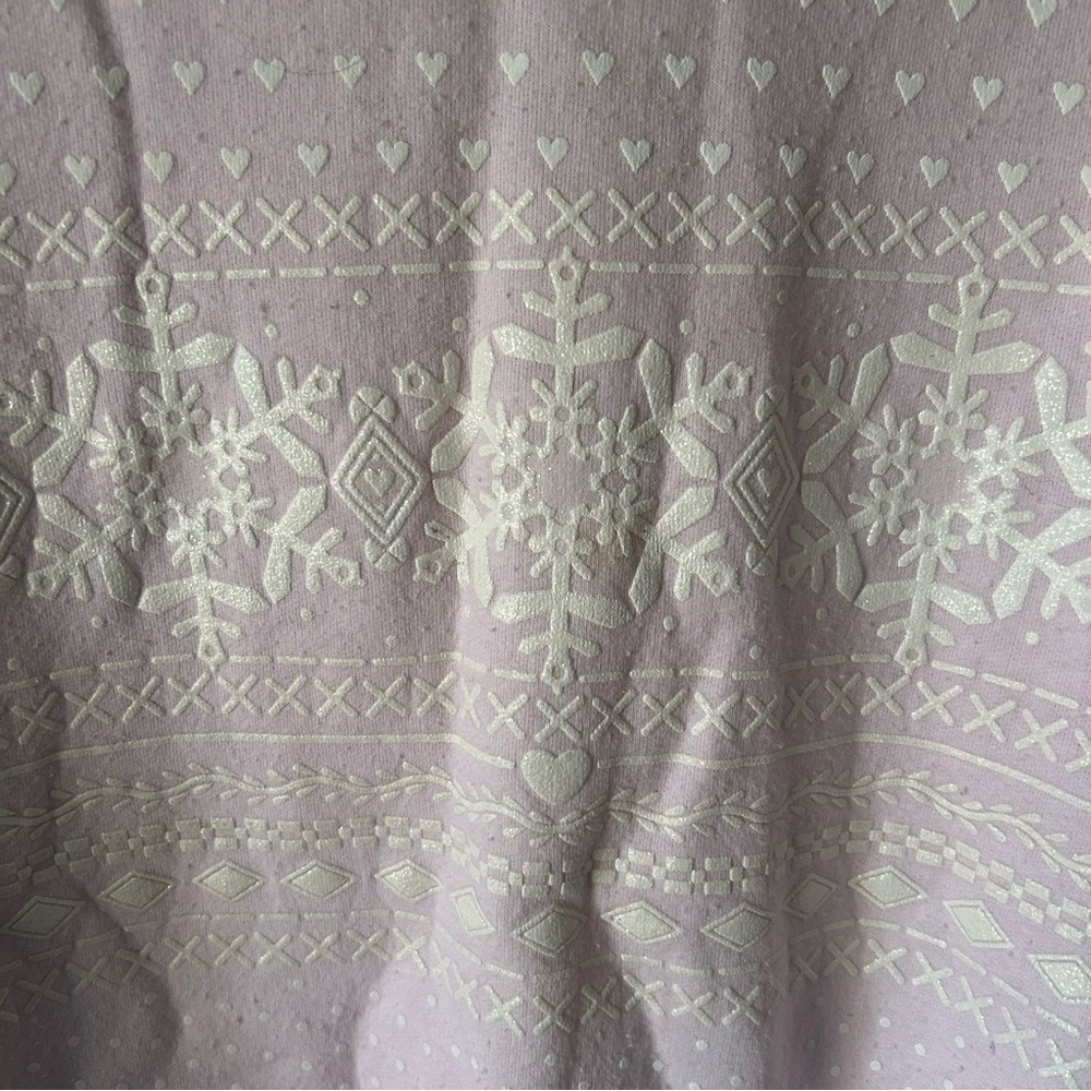 Vintage pink layered look fair isle sweatshirt XL - Picture 2 of 8